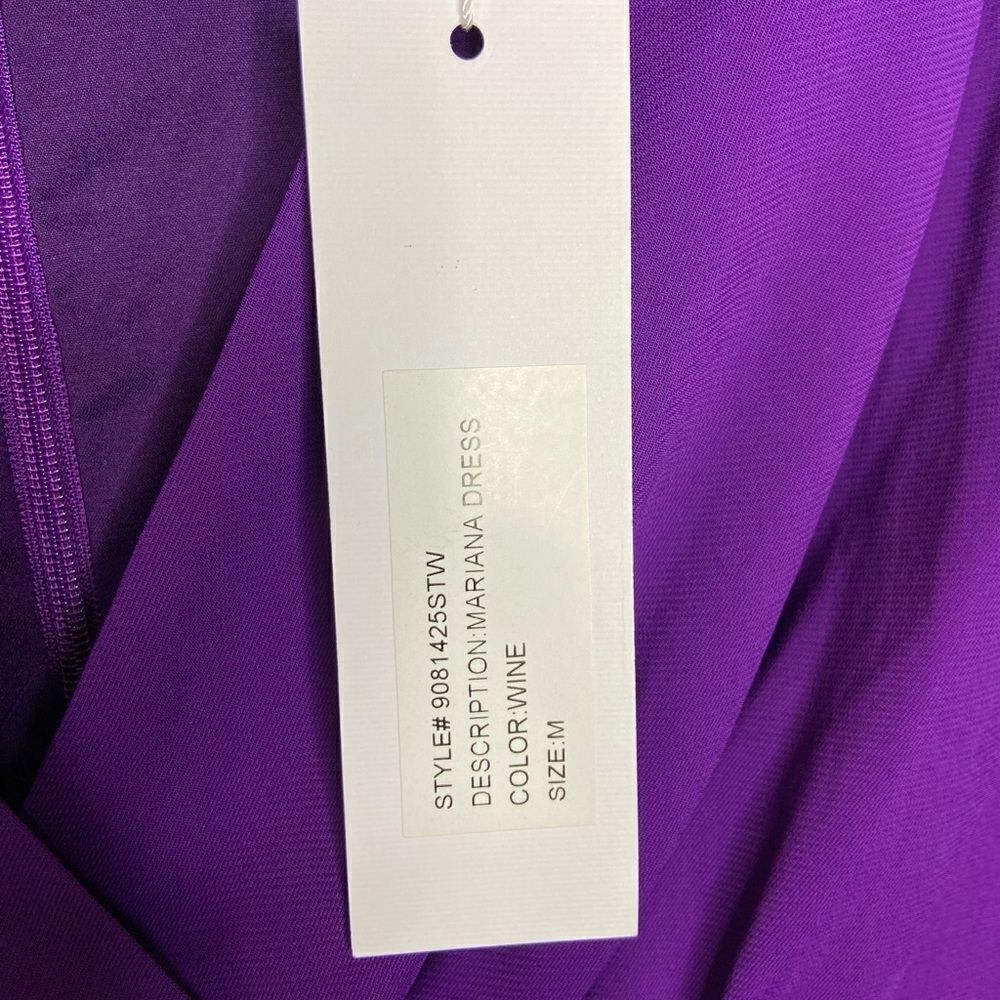 NWT Ronny Kobo Mariana Mini Purple Dress Draped Size M - Picture 12 of 13